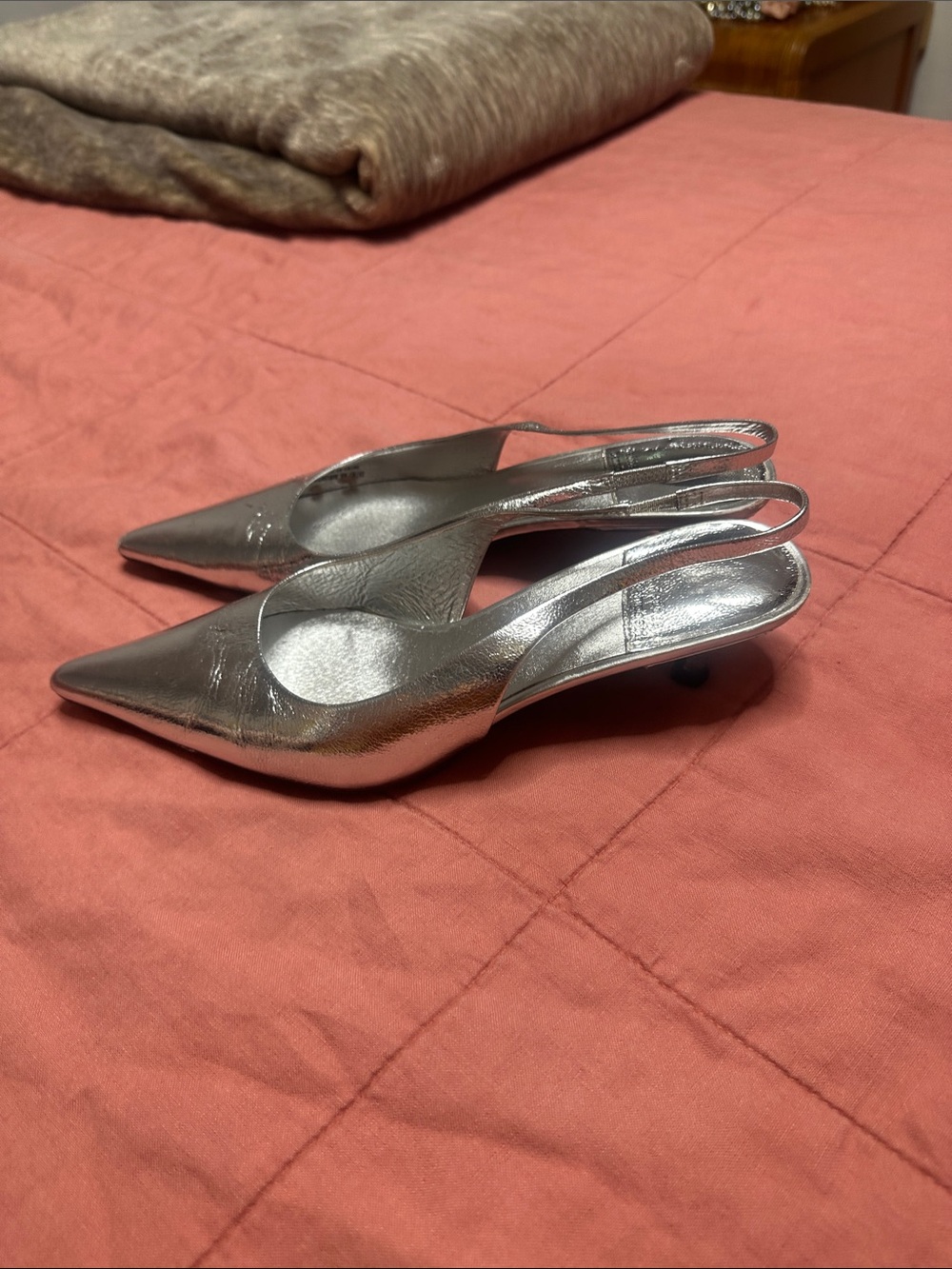 Jeffrey Campbell, Silver Persona Slingbacks View 3